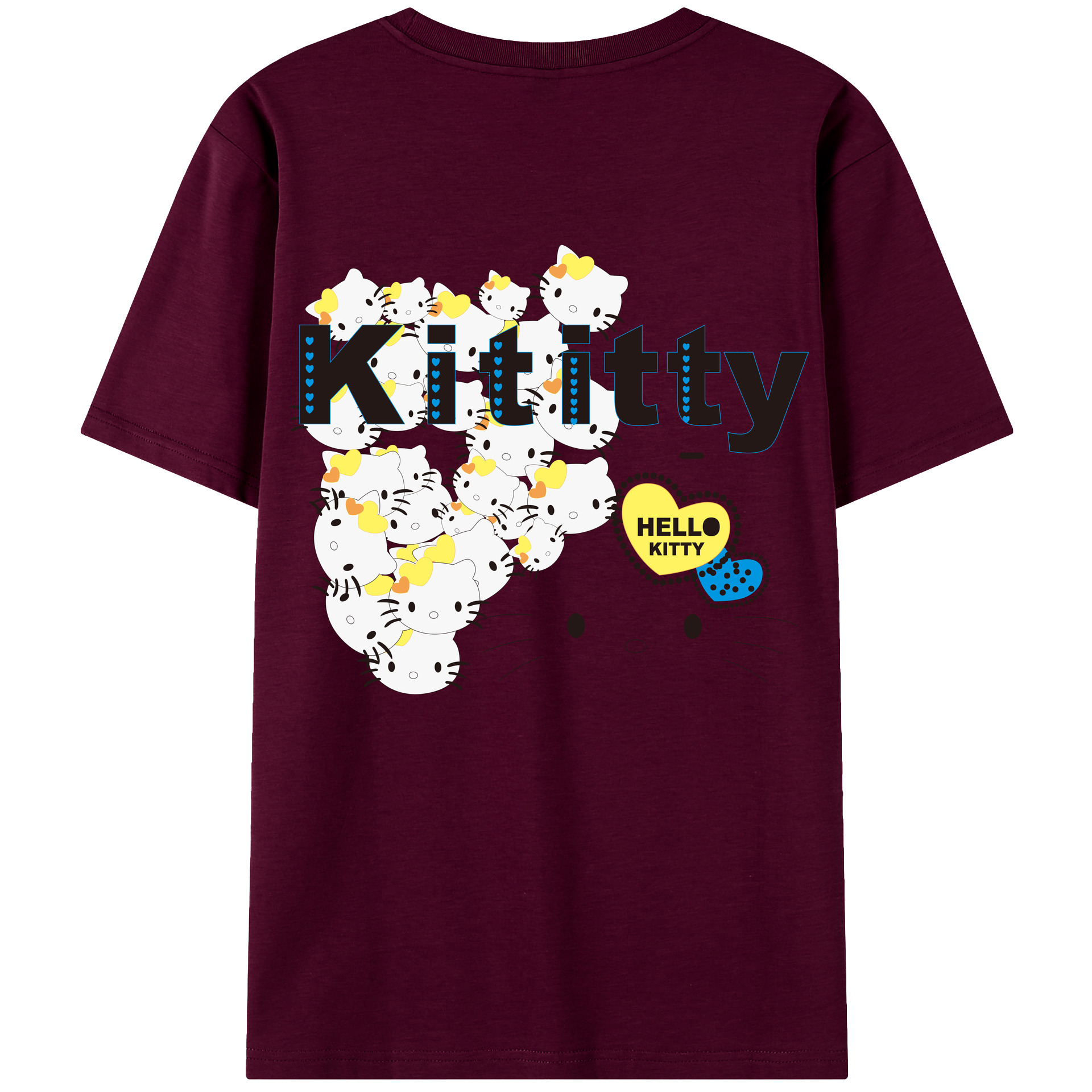 （画像用） Hello Kitty ハローキティ レディース半袖Tシャツ(バックプリント)